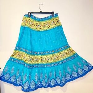 White Stag Blue Teal Yellow Ladies Skirt